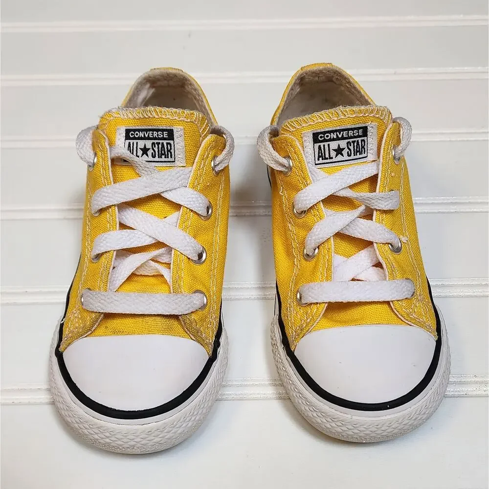 Converse Kids Chuck Taylor All Star Low Sneakers Size 9 Yellow